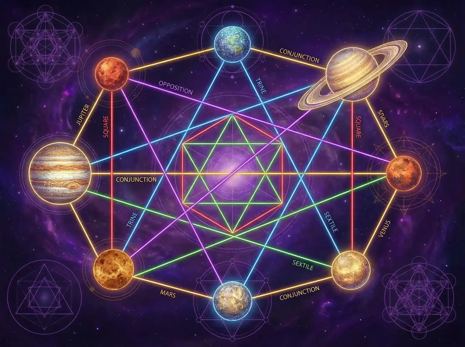行星相位解读 - 大鱼影视 | 占星学进阶